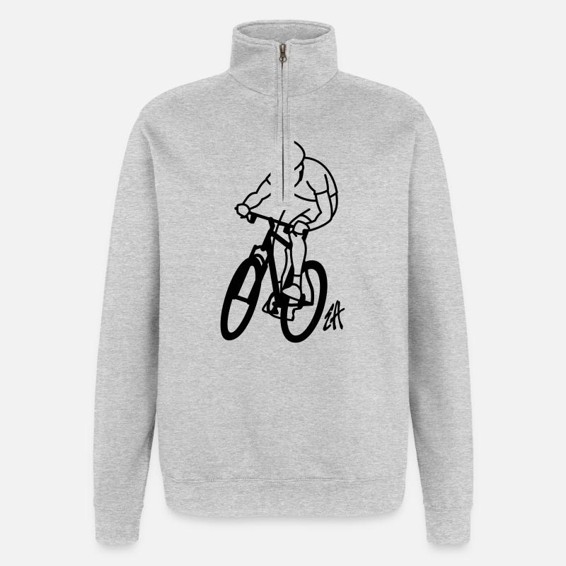 VTT - Sweat à zip 1/4 - gris chiné
