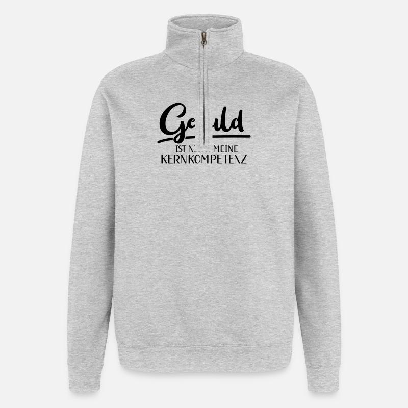 Patience Intelligence Compétence Smart Smart - Sweat à zip 1/4 - gris chiné