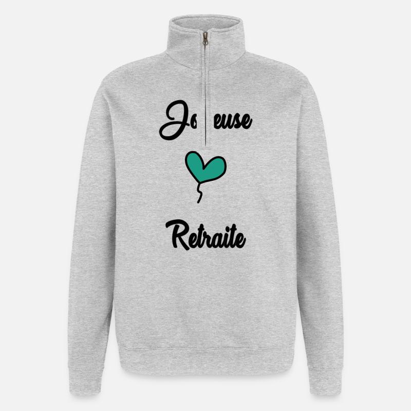 JOYEUSE RETRAITE - Sweat à zip 1/4 - gris chiné