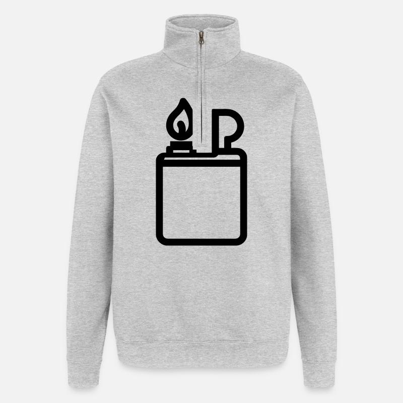 lighter - Quarter-Zip Sweatshirt - heather grey