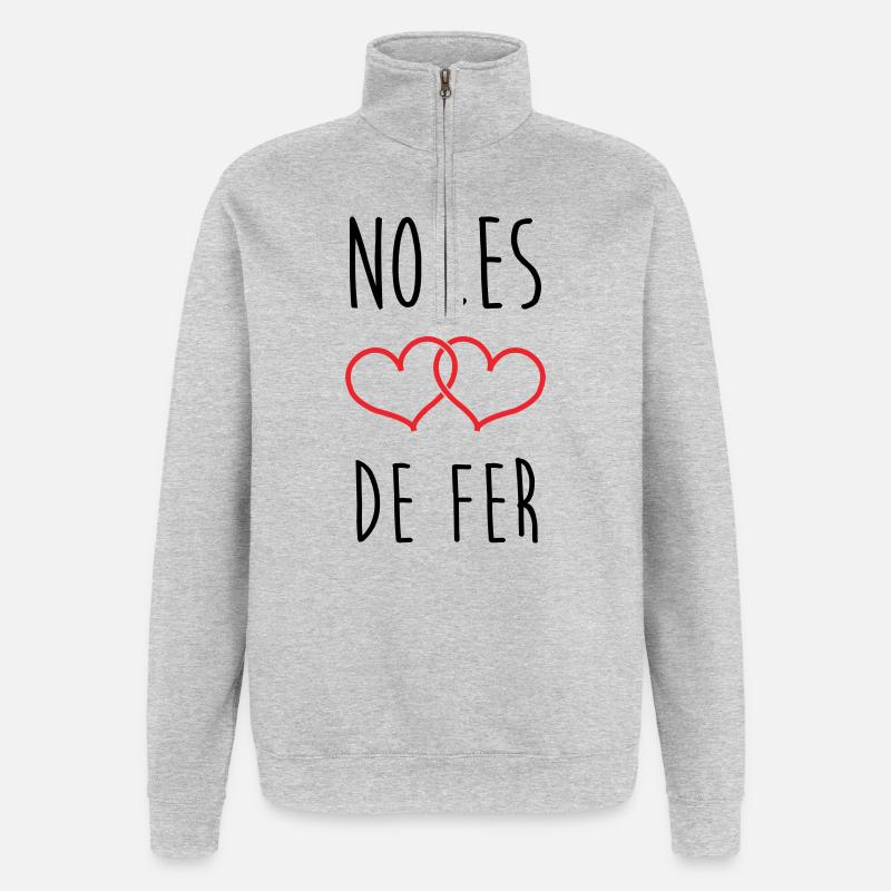 Eiserne Hochzeit: 41 Jahre Ehe - Quarter-Zip-Sweatshirt - Grau meliert