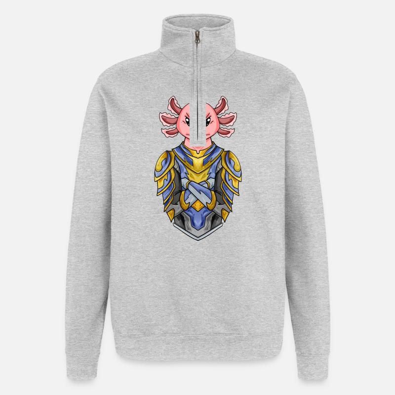 Ritter Axolotl cool - Quarter-Zip Sweatshirt - heather grey