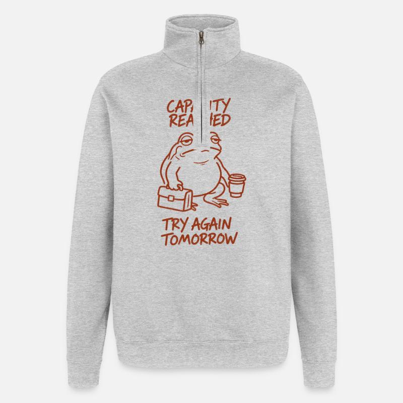 Capacity reached | Tomorrow again - Quarter-Zip Sweatshirt - heather grey