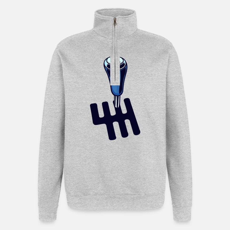 Driving Car Statement Gear Shift Driver - Quarter-Zip Sweatshirt - heather grey