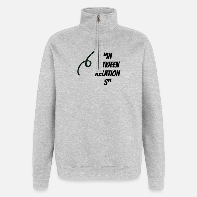 In Between Relationships - Quarter-Zip Sweatshirt - heather grey