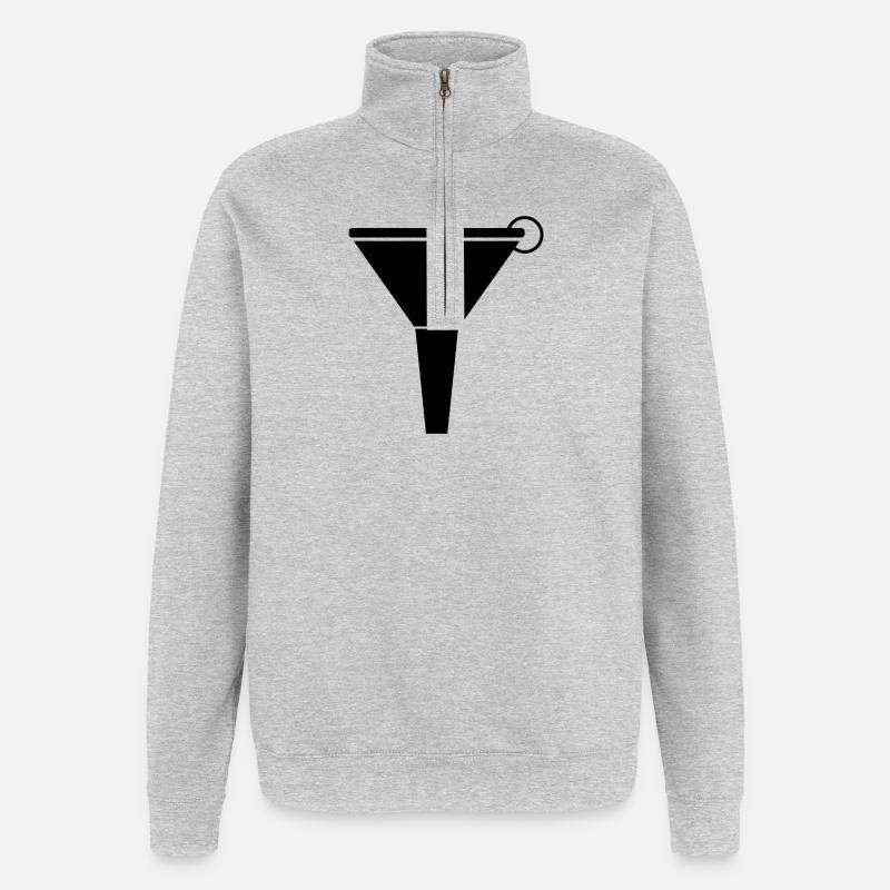 Trichter - Quarter-Zip-Sweatshirt - Grau meliert