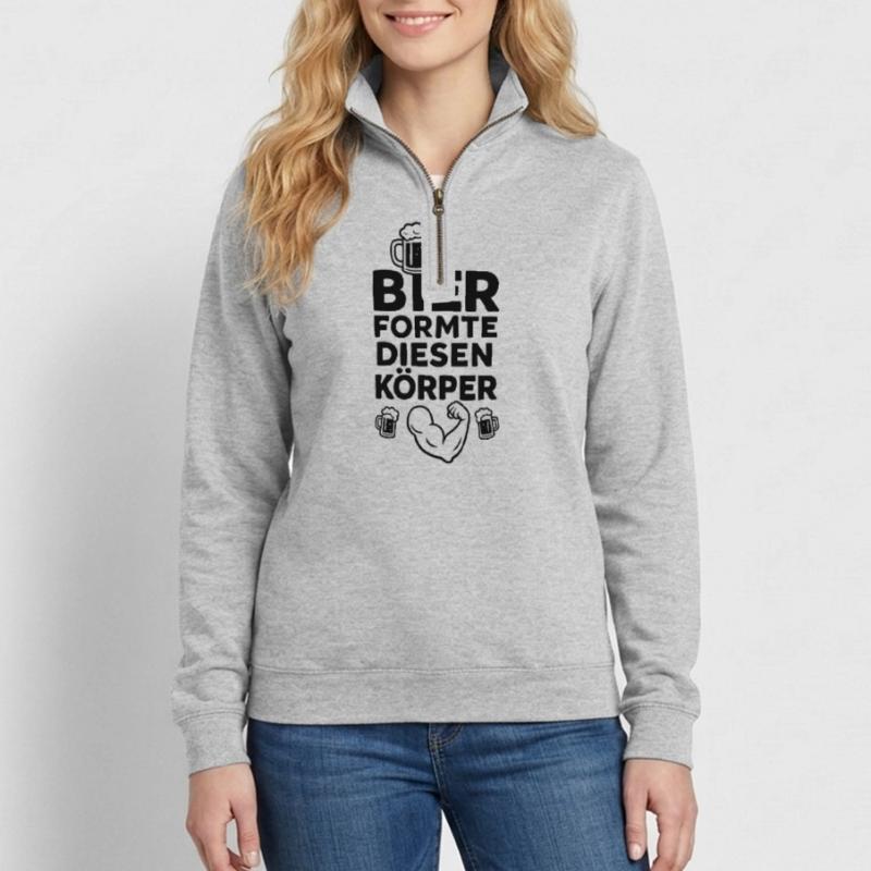 Bier formte diesen Körper Quarter-Zip-Sweatshirt