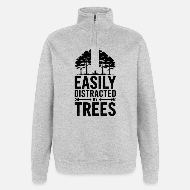 Tree Sayings Tree Funny Trees Gift - Quarter-Zip Sweatshirt - heather grey