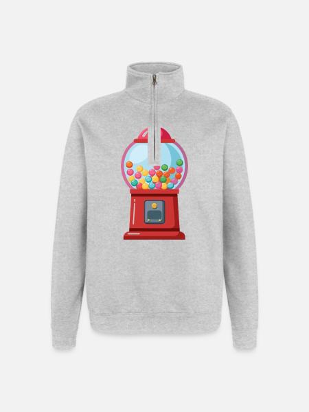 Gumball Machine - Quarter-Zip Sweatshirt - heather grey