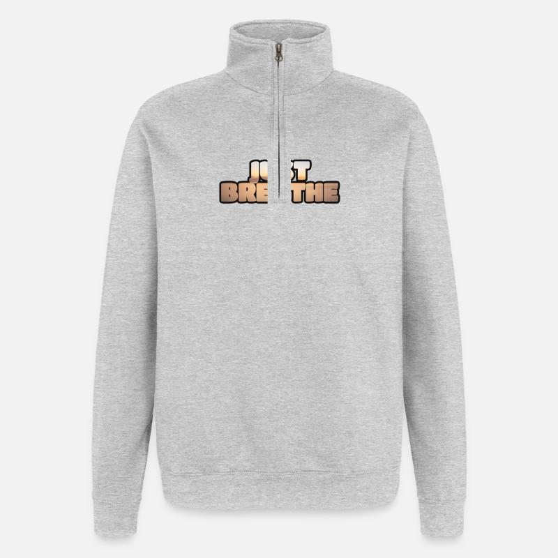 Husk å puste - Quarter-Zip Sweatshirt - heather grey