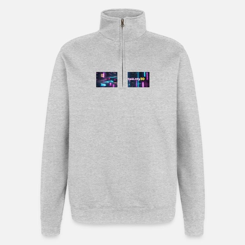 Conception de l’ouverture - Sweat à zip 1/4 - gris chiné