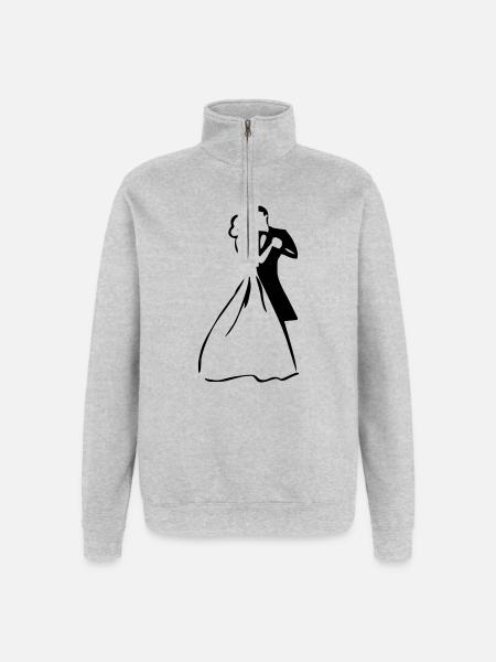 couple - Quarter-Zip Sweatshirt - heather grey