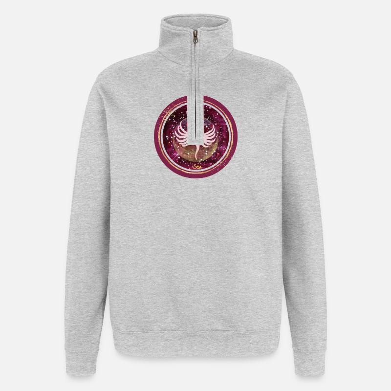 Weihnachtskugel Engel - Sonja Ariel von Staden - Quarter-Zip-Sweatshirt - Grau meliert