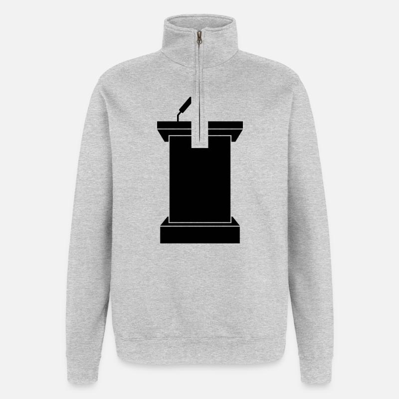 Podiumsphase - Quarter-Zip-Sweatshirt - Grau meliert