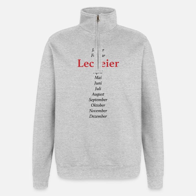 Leck Eier - Quarter-Zip-Sweatshirt - Grau meliert