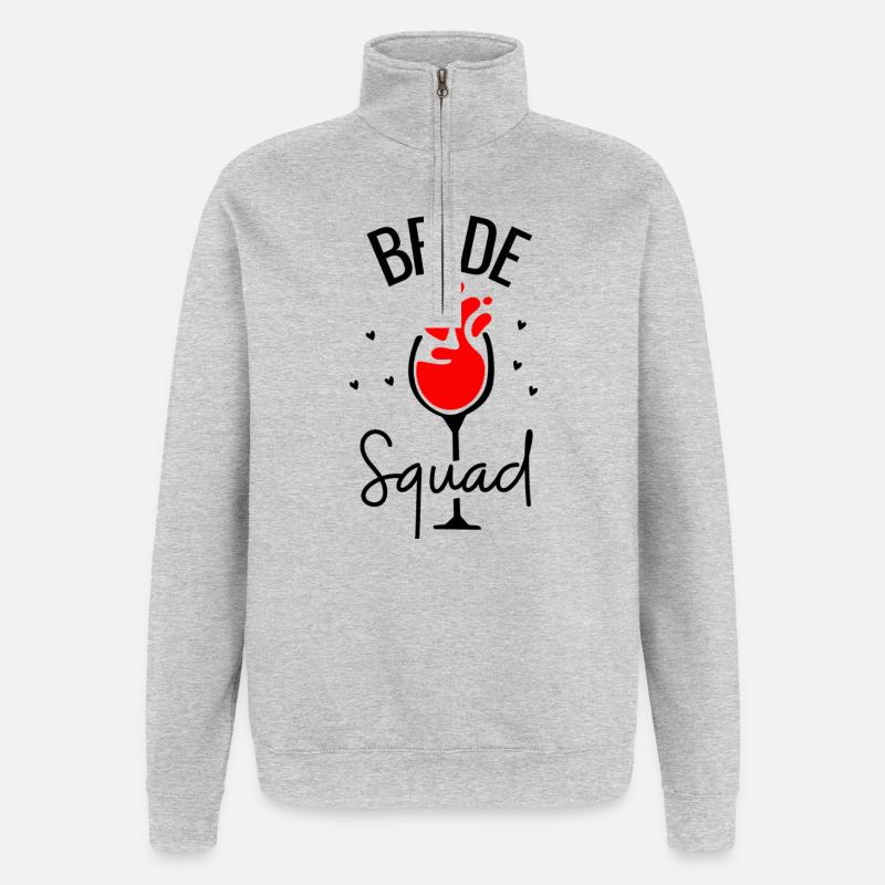 Bride Squad Junggesellinnenabschied - Quarter-Zip-Sweatshirt - Grau meliert