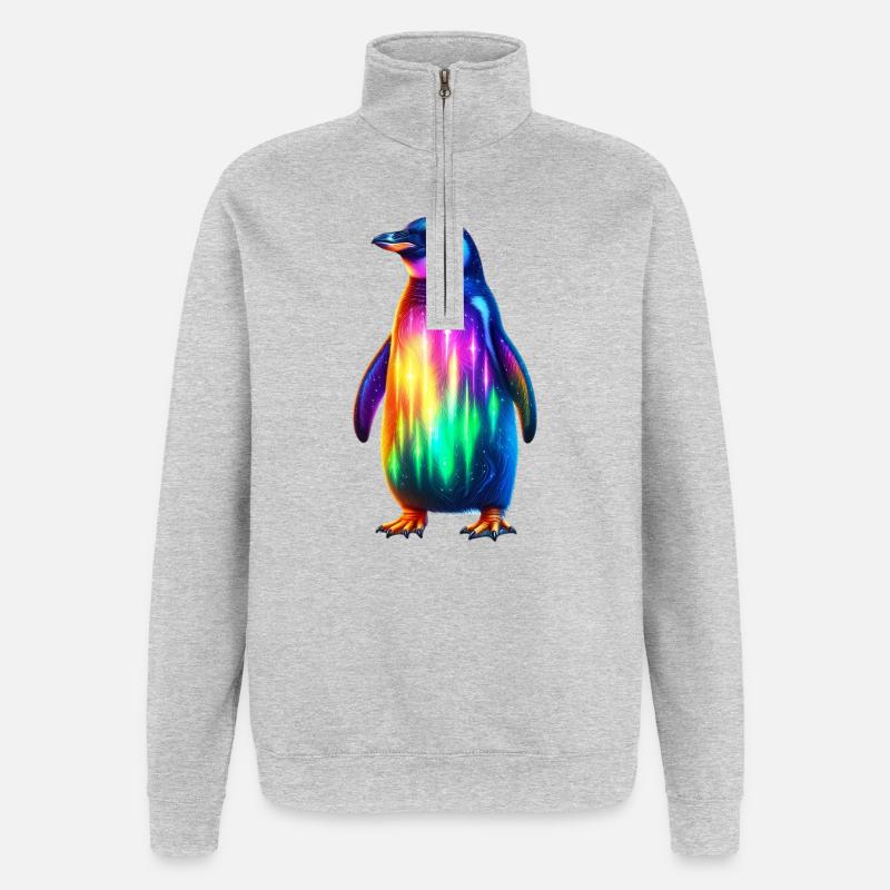 Penguin - Quarter-Zip Sweatshirt - heather grey