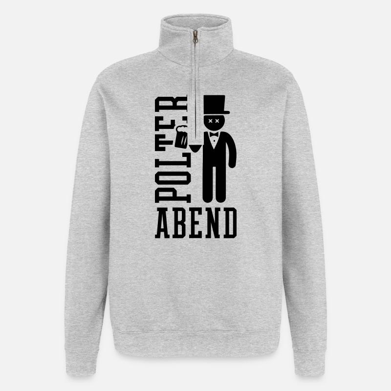 Marié enterrement de vie de garçon - Sweat à zip 1/4 - gris chiné