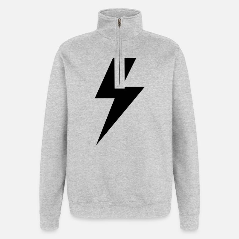 Lightning Strike - Quarter-Zip Sweatshirt - heather grey