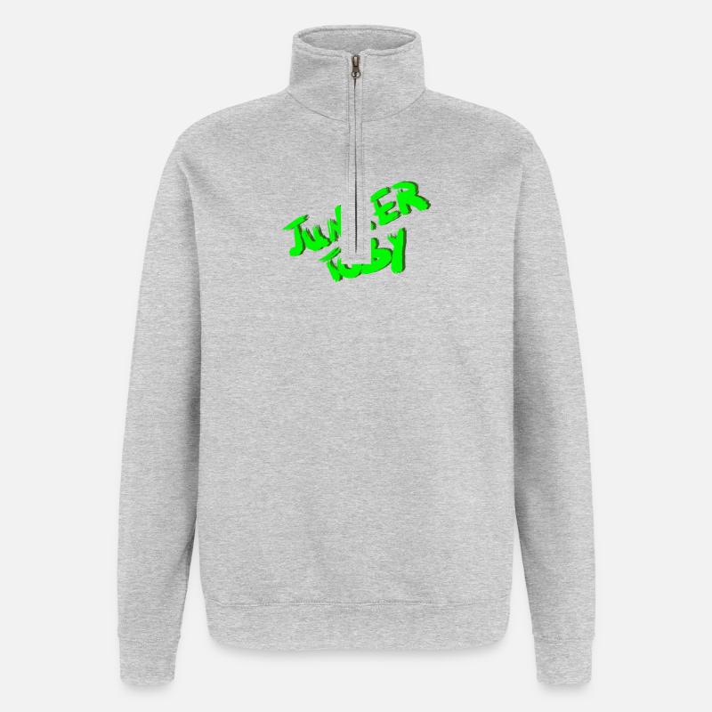 Junker Toby - Quarter-Zip-Sweatshirt - Grau meliert
