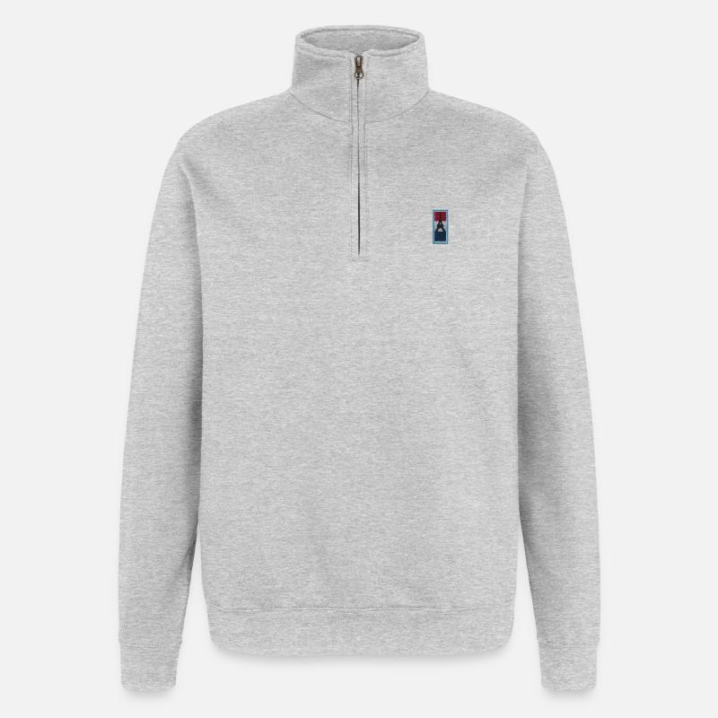 París - Sudadera con cremallera 1/4 - gris jaspeado