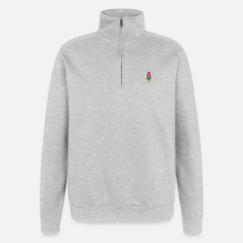 Eis am Stiel - Quarter-Zip-Sweatshirt - Grau meliert