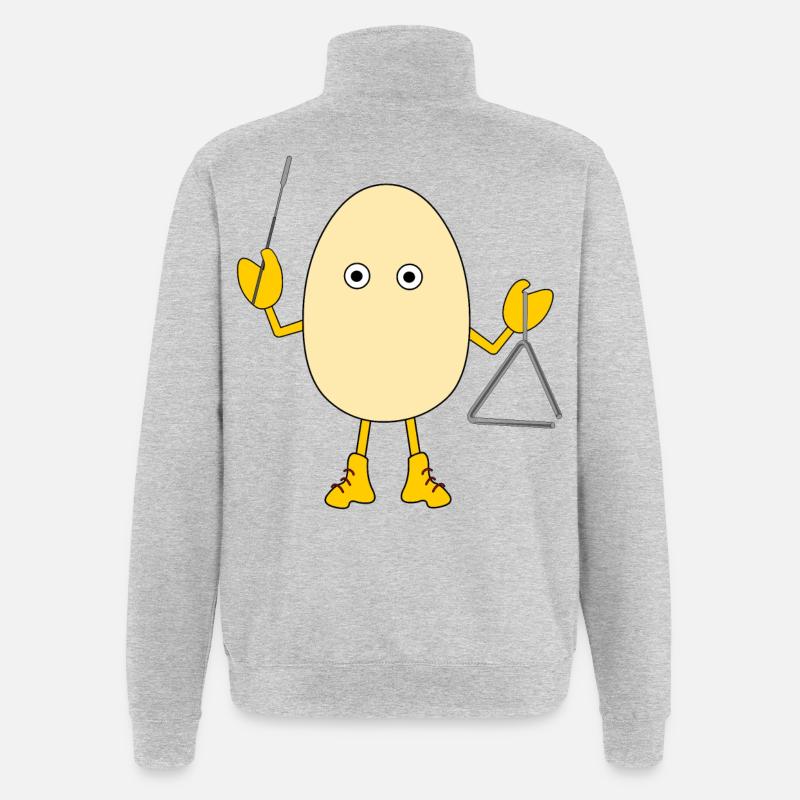 Dreieck Eierkopf - Quarter-Zip-Sweatshirt - Grau meliert
