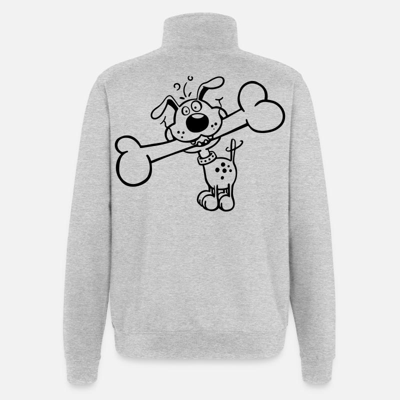 Havel der Hund - Quarter-Zip-Sweatshirt - Grau meliert