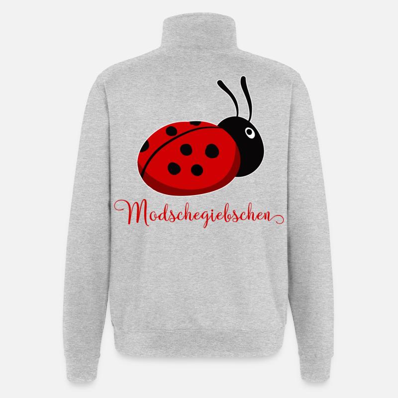 Modschegiebchen Ladybug Saxon Gift Idea - Quarter-Zip Sweatshirt - heather grey