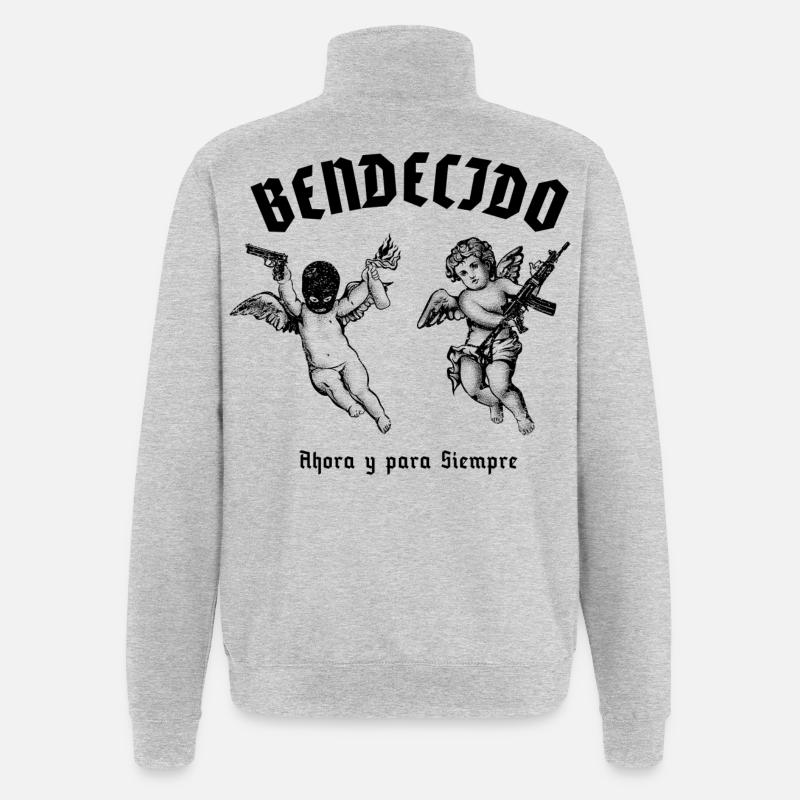 BENDECIDO - Quarter-Zip Sweatshirt - heather grey
