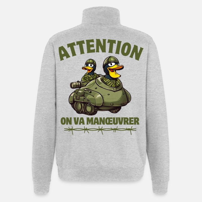 Siebte Kompanie, 7. Kompanie - Quarter-Zip-Sweatshirt - Grau meliert