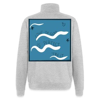 God's Love Is Perfect - Quarter-Zip Sweatshirt - heather grey - Back - AI Model Male 178 dark (178cm)