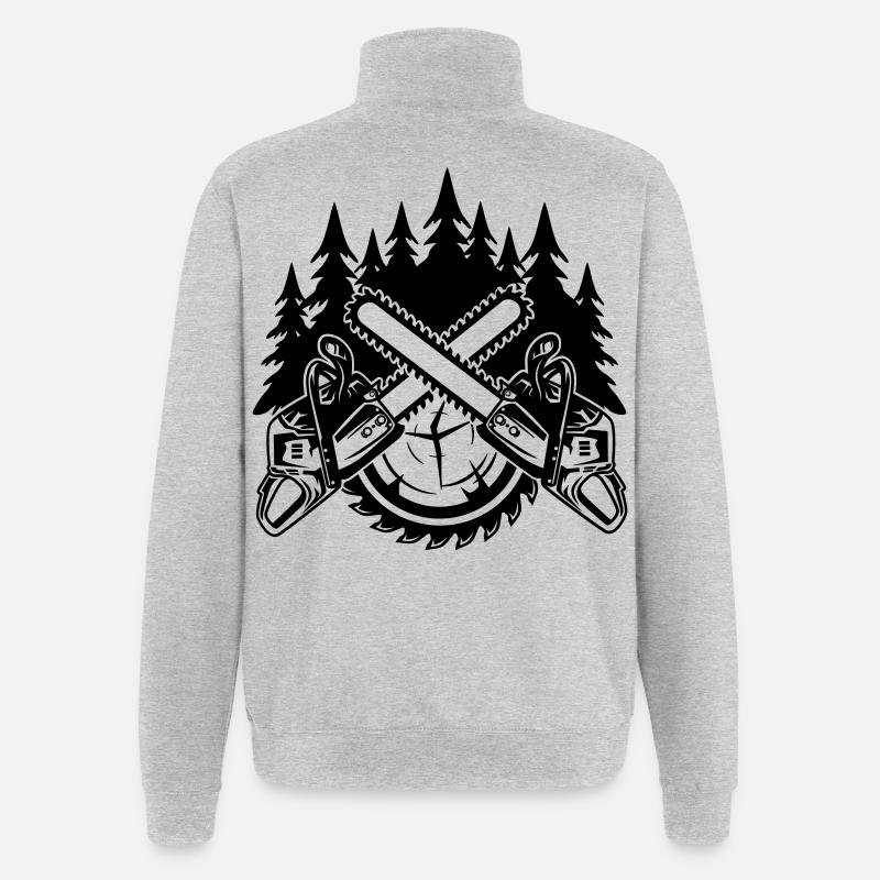 Chainsaws - Quarter-Zip Sweatshirt - heather grey