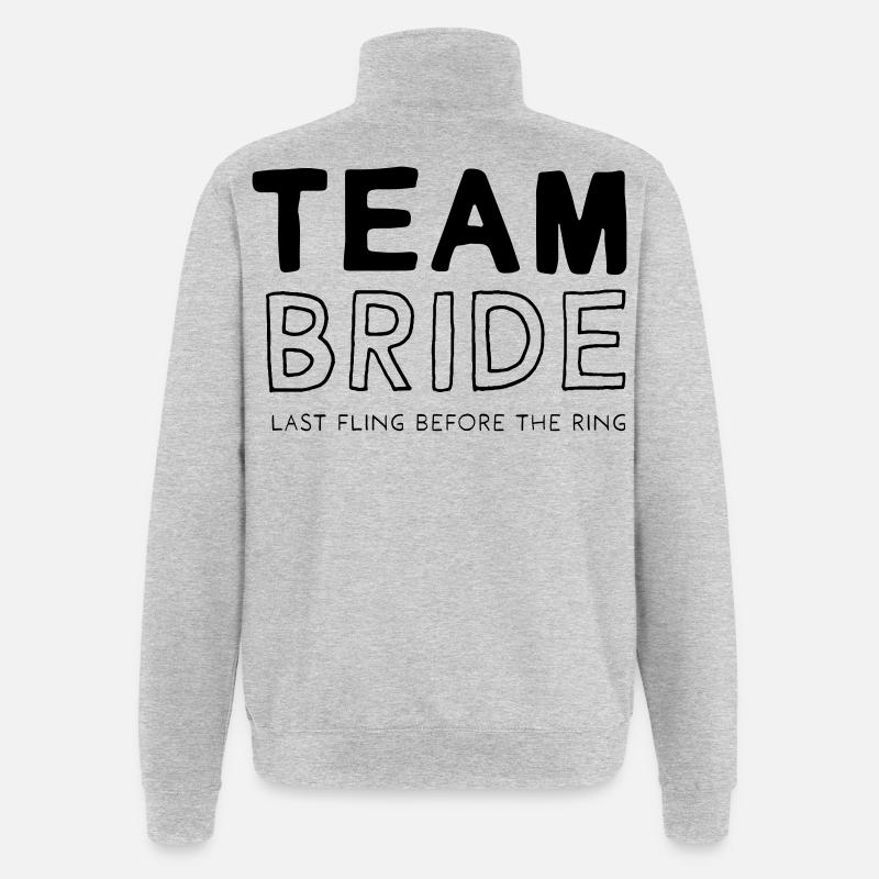 Équipe Bride - Sweat à zip 1/4 - gris chiné