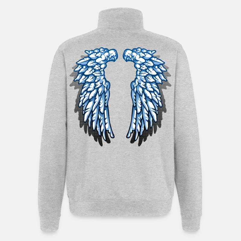 Ich bin ein Engel - Quarter-Zip-Sweatshirt - Grau meliert