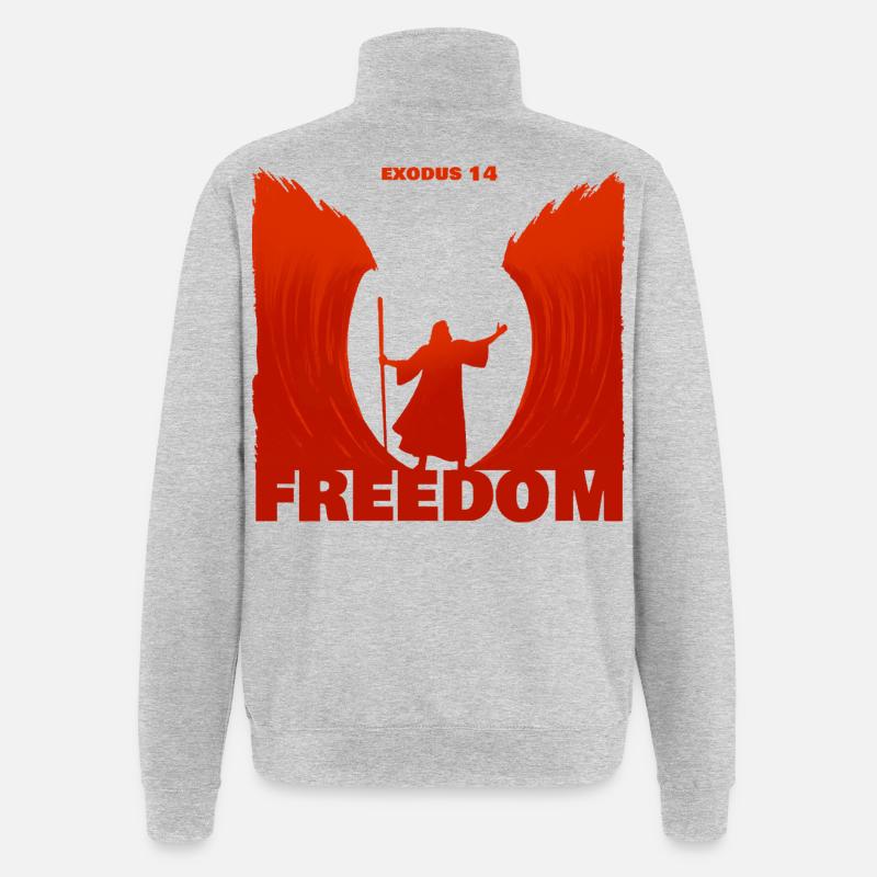 Exode : la liberté - Sweat à zip 1/4 - gris chiné