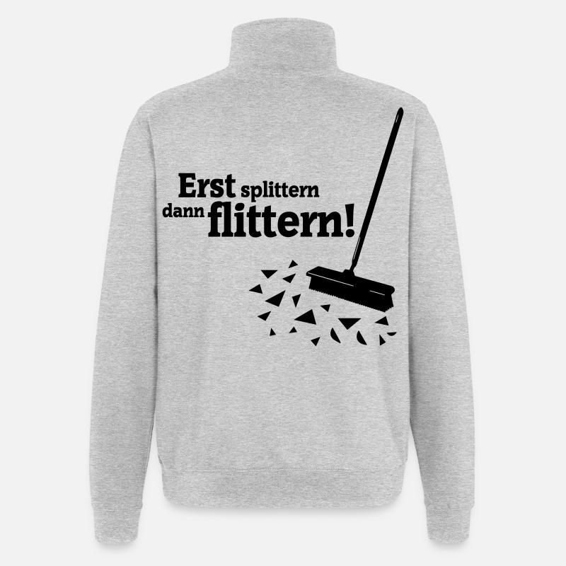 Polterabend - Quarter-Zip-Sweatshirt - Grau meliert
