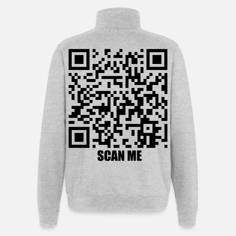 Message de citation – Souriez-moi - Sweat à zip 1/4 - gris chiné