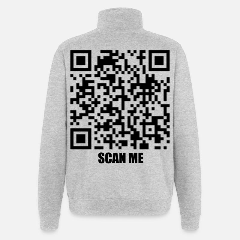 Message de citation – Trois secondes - Sweat à zip 1/4 - gris chiné