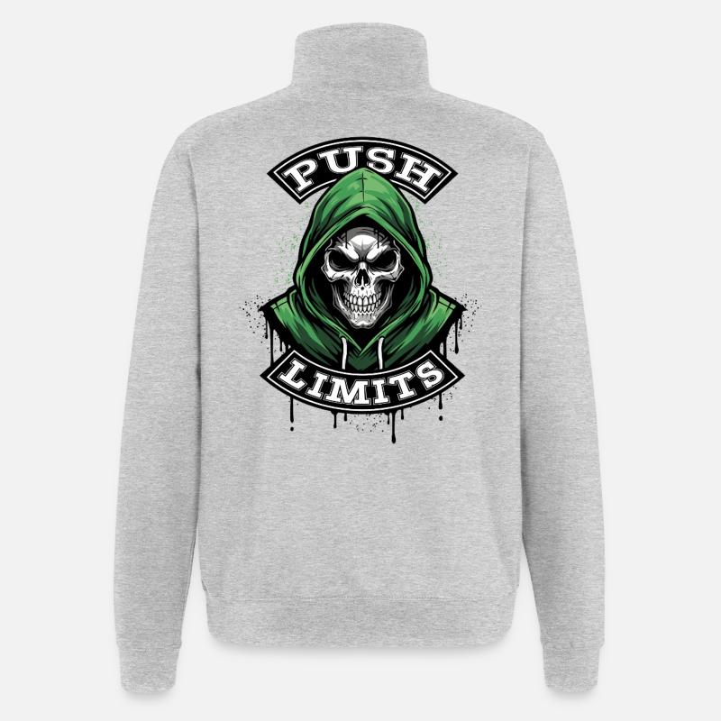 PUSH LIMITS - Sweat à zip 1/4 - gris chiné