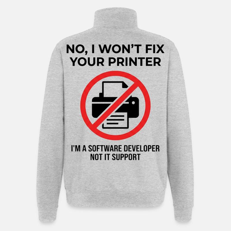 Programmer: not IT support - Quarter-Zip Sweatshirt - heather grey