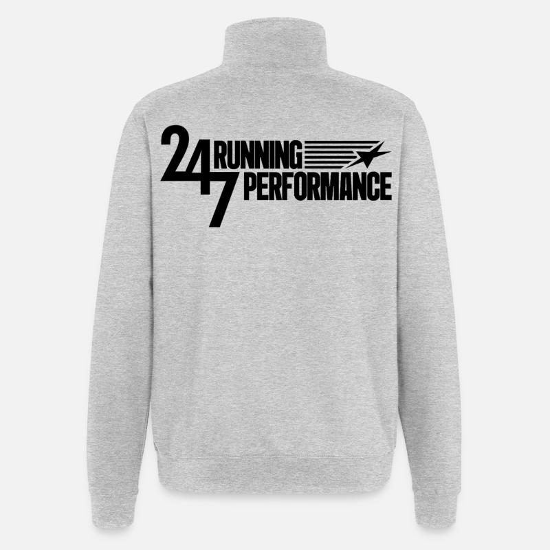 Performances en course 247 - Sweat à zip 1/4 - gris chiné