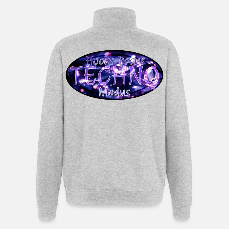 Hocus Pocus Techno Modus - Quarter-Zip-Sweatshirt - Grau meliert