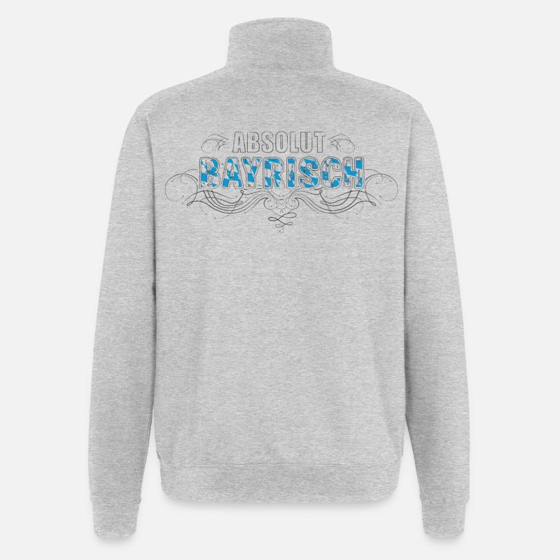 ABSOLUT BAYRISCH - TOP DESIGN - Quarter-Zip-Sweatshirt - Grau meliert