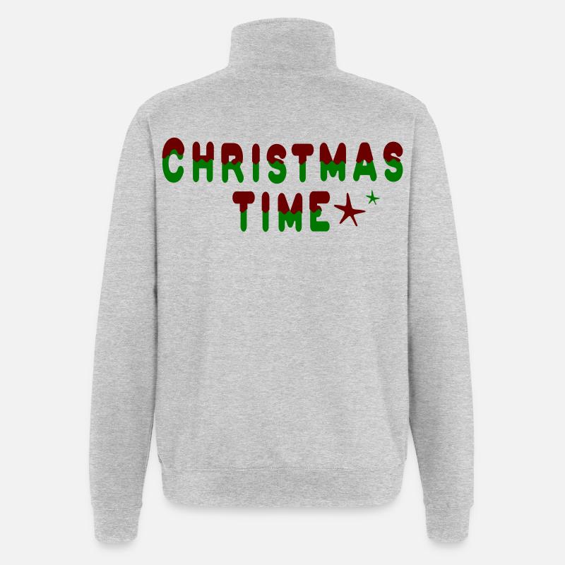 Période de Noël - Sweat à zip 1/4 - gris chiné