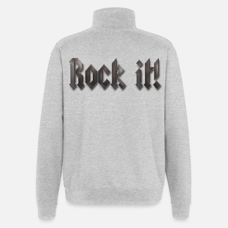 LP UFO Tee shirts - Sweat à zip 1/4 - gris chiné