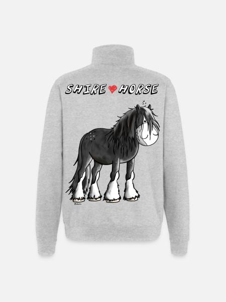 Love Shire Horses - Quarter-Zip Sweatshirt - heather grey