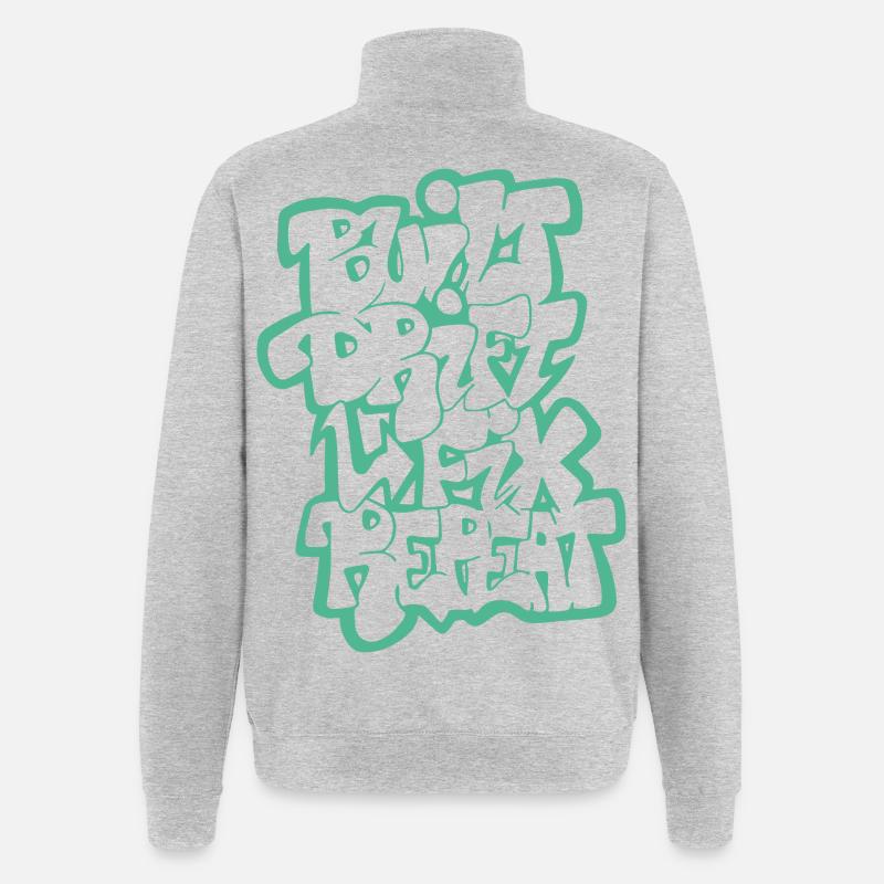 Dérivée construite Fix Répéter 04 - Sweat à zip 1/4 - gris chiné