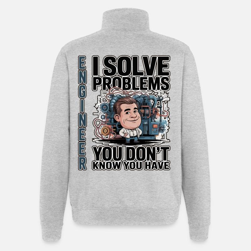 Engineer - For light background - Quarter-Zip Sweatshirt - heather grey