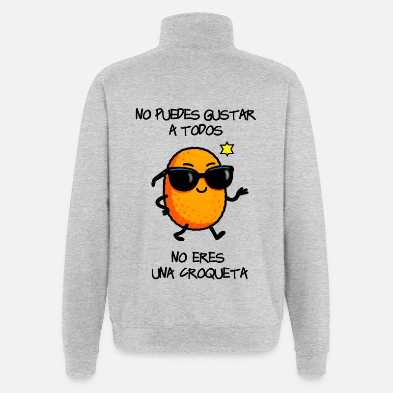 Mode Krokette - Quarter-Zip-Sweatshirt - Grau meliert